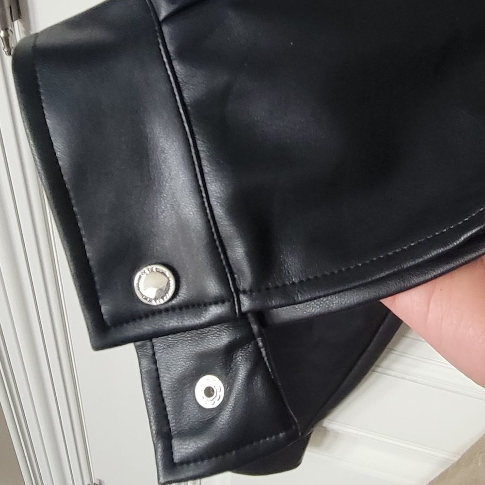 Maniere De Voir Vegan Leather high waisted pants - Picture 7 of 16